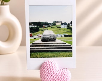 Portafoto a forma di cuore/fiore / Supporto per mini foto Polaroid, decorazione da scrivania