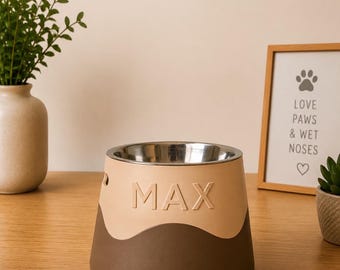 Personalized 3D Printed Dog Bowl, Custom Pet Name Feeding Bowl