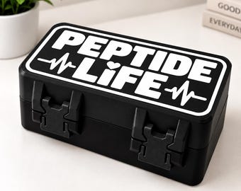 3mL Peptide Vial Storage Case, 3D Printed Organizer with Syringe Holder (Travel Case)