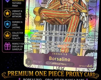 Sakazuki OP16-065 SR Manga Proxy Card: Textured Holographic