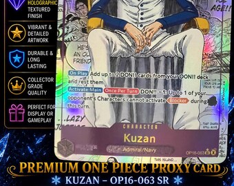 Sakazuki OP16-065 SR Manga Proxy Card: Textured Holographic