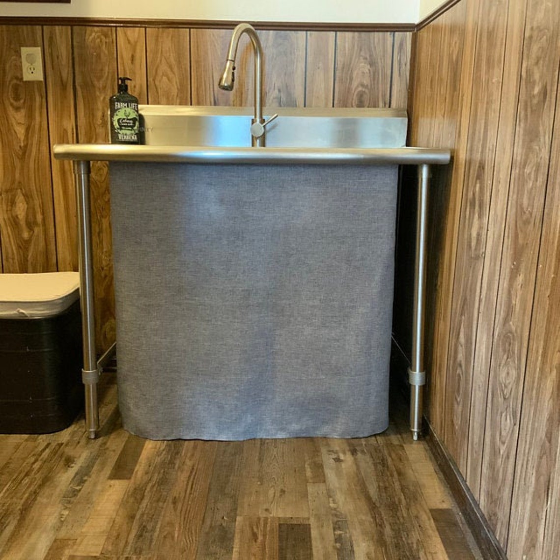 Desk Curtain / Office Desk Skirt / Table Skirt / Standing Desk Etsy