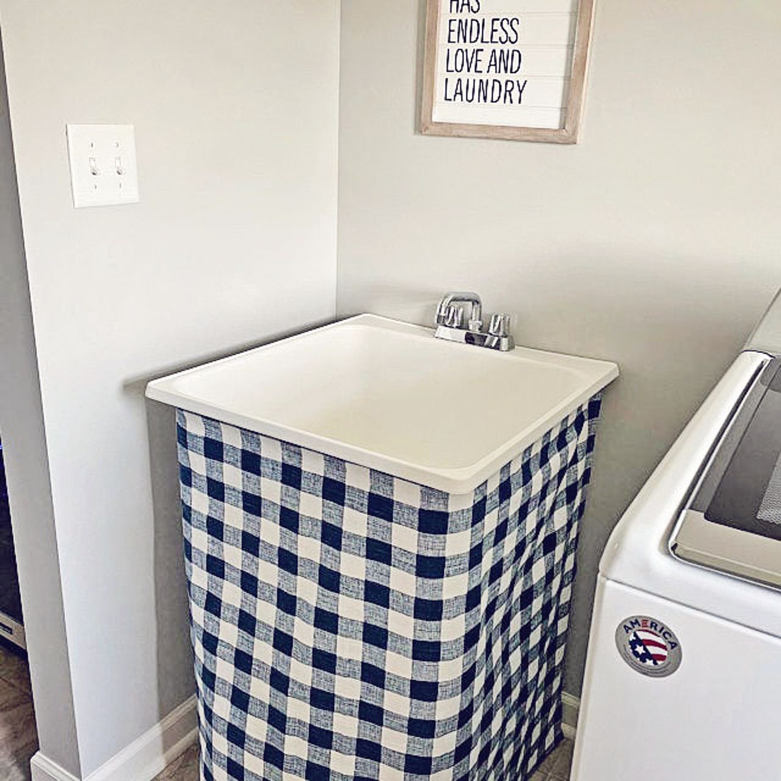 Pedestal Sink Skirt / Sink Curtain Skirt / Bathroom Sink Skirt Etsy UK