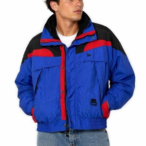 Vintage 90s SERAC Ski Jacket Small USA Made Colorblock Snowboard Bomber Coat