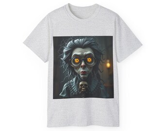 Cartela de figurinhas de paródia de bibliotecária assombrada | Cartão colecionável de biblioteca gótica e grotesca | Presente engraçado para nerd de livros de terror