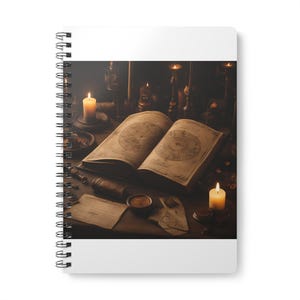 Cuaderno espiral de erudito medieval / Diario de programación para desarrolladores de estilo Dark Academia / Tomo de alquimista Regalo estético para programadores