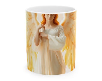 Mug Ange Gardien | Cadeau de Foi pour Femmes Chrétiennes | Tasse Inspirante avec Versets Bibliques