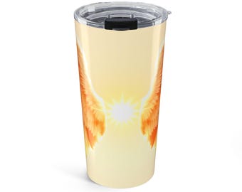 Gobelet Ailes d'Ange - Mug de Voyage Inspirant sur la Foi - Cadeau Chrétien - Verset Biblique - Spirituel