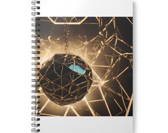 Blockchain Web3 Spiral Notebook | Kryptoutvecklarkodningsjournal | Mörk Neon Ethereum-estetik