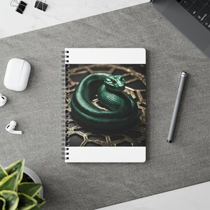 Spiralnotizbuch für Python-Entwickler | Programmierjournal im Dark-Snake-Design | Geschenk für Programmierer 2026 Bild 5