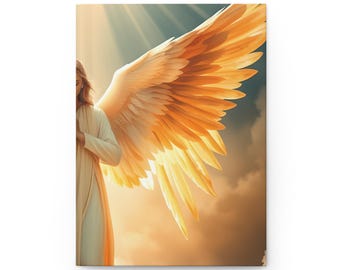 Carnet de prières Ailes d'ange (couverture rigide) | Cahier de méditations | Cadeau chrétien pour femme