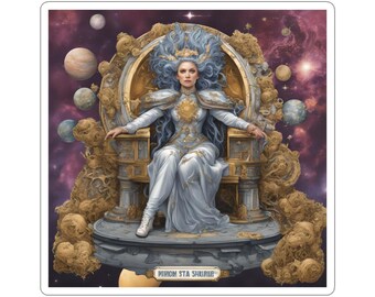 Astro Karen Parody Trading Card Sticker Sheet | Gross-Out Celestial Zodiac Collector Art | Funny Horoscope Digital Sticker Pack