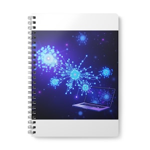 Data Science Spiral Notebook | Neural Network Coding Journal | Dark Terminal Python Gift