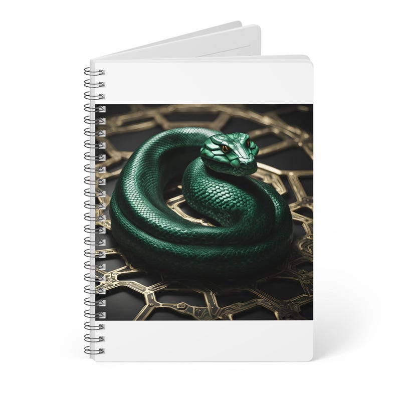 Spiralnotizbuch für Python-Entwickler | Programmierjournal im Dark-Snake-Design | Geschenk für Programmierer 2026 Bild 3