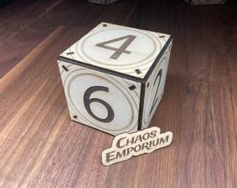 70mm Giant Wooden D6, Large Number Dice | Kit or Assembled | Cube | Laser Cut | Tabletop Gaming | Novelty Dice | Large Number Dice