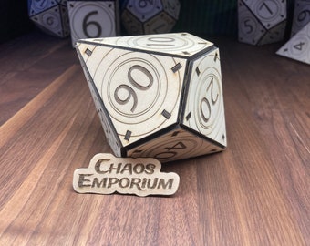 73mm Giant Wooden D100 Decader, Large Number Dice | Kit or Assembled | Laser Cut | Tabletop Gaming | Novelty Dice | Large Number Dice