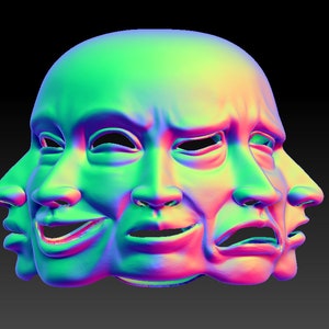Multi Expression Face Mask, 3d Printable Files - 3D Printable Helmet