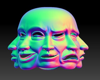 Multi Expression Face Mask, 3d Printable Files - 3D Printable Helmet