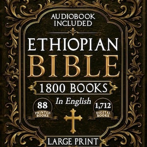 Complete Ethiopische bijbel hardcovereditie – 88 boeken, grote letter, gerestaureerde Engelse geschriften (inclusief digitale bonus)