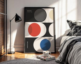 Bauhaus Poster | Geometric Art Print | Modern Minimalist Design | Home Decor | Wall Decoration | Various Sizes and Frames | Gallery Wall Set