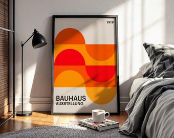 Bauhaus Poster | Geometric Art Print | Modern Minimalist Design | Home Decor | Wall Decoration | Various Sizes and Frames | Gallery Wall Set