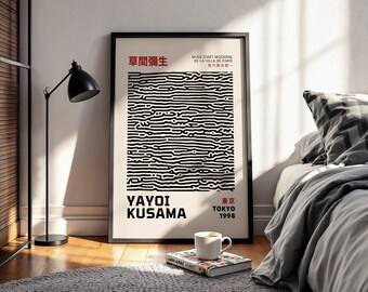 Yayoi Kusama Style Poster | Polka Dot Art Print | Modern Wall Art | Contemporary Home Decor | Gallery Wall Set | Various Sizes and Frames