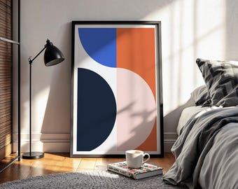 Bauhaus 1923 Poster, Fluid Silhouette Pattern, Abstract Black and White Print, Minimalist Chic Home Decor, Framed Design Gallery Print