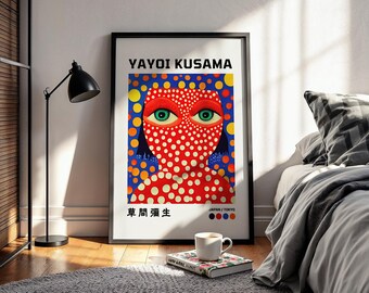 Yayoi Kusama Style Poster | Polka Dot Art Print | Modern Wall Art | Contemporary Home Decor | Gallery Wall Set | Various Sizes and Frames