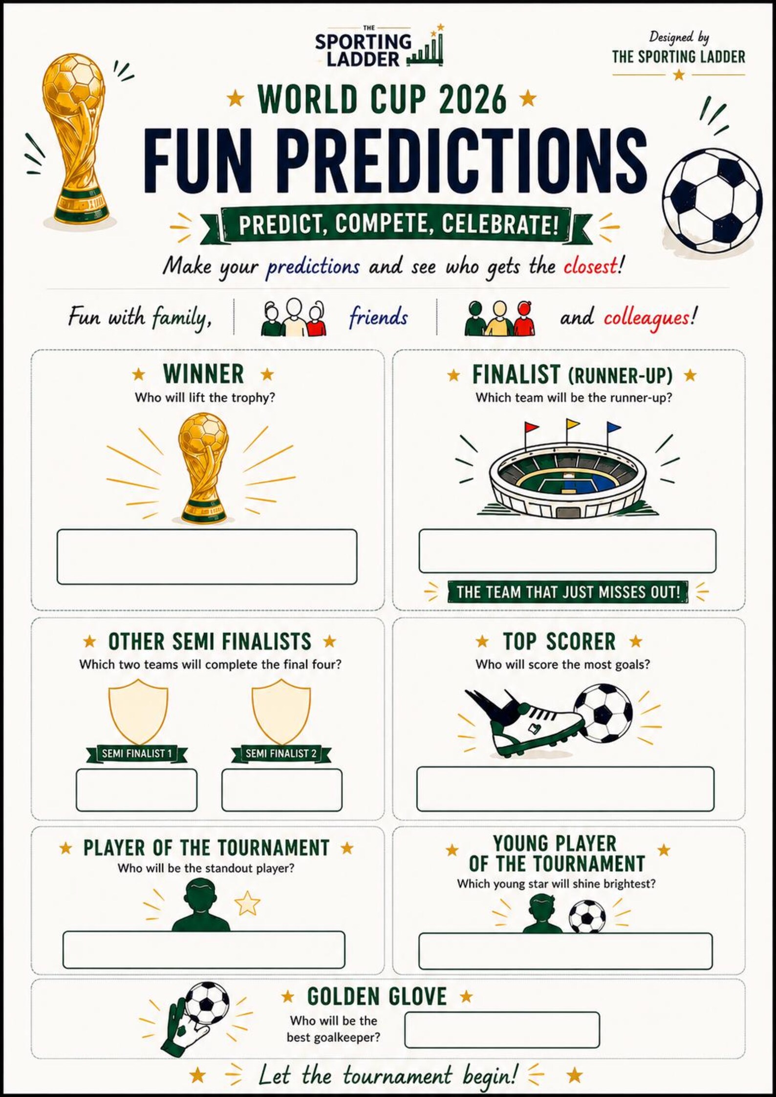 World Cup 2026 Sweepstake Kit PLUS Fun Prediction Game | Family ...