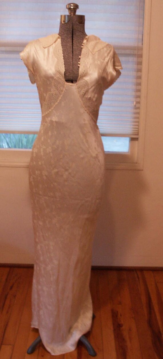 1930's long silk nightgown