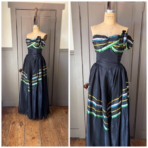 1940s Chevron Dress - Etsy