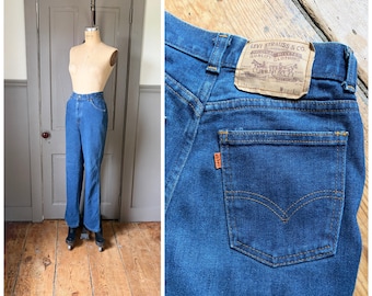 El camino por delante: Jeans Levi's Orange Tab de pierna recta de mezclilla de los años 70, 25411-3817/28" de cintura/28 x 32.5