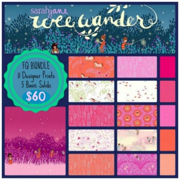 Sarah Jane - Wee Wander 16 Fat Quarter Bundle - Sunrise Palette (Michael Miller) Ships from Australia