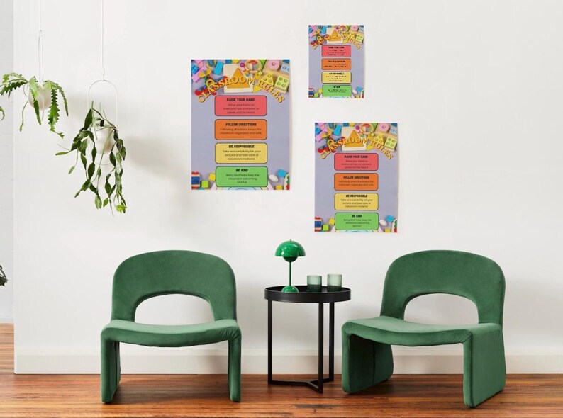 Classroom Rules Poster Printable | Classroom Decor | Rules Chart ...