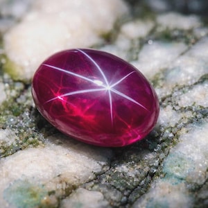 Natural Star Ruby Oval Cabochon Loose Gemstone 15 Ct Untreated Certified Myanmar Stone