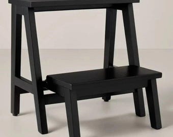 Target - 18" Wood Kitchen Folding Step Stool Black - Hearth & Hand with Magnolia NEW!