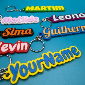 Personalized Name Keychain | Custom 3D Printed Keyring | Backpack Tag for School | Bag Charm | Any Name & Color