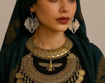 Zoroastrian Tribal Coins Golden Necklace Persian God AhuraMazda Farvahar
