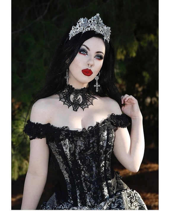 Silber Strass Krone Konigin Der Verdammten Etsy