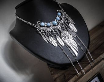 Collier chainettes argenté boho chic tribal ♰ Indian Spirit ♰