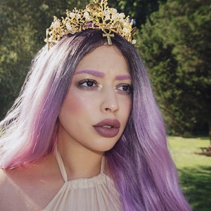 Golden crown steampunk Shell and Octopus Alexandra