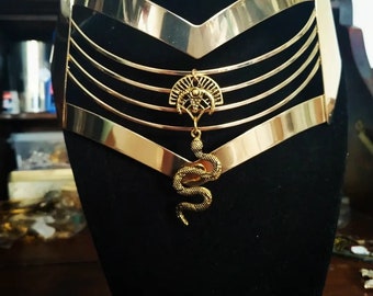 Torque Serpent Gold Necklace