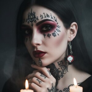Jack Gothic Inverted Plexiglass Black Cross Earrings