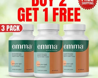 3 pcs Emma Gastrointestinal Health Relief Supplement, Natural supplementationfor relieving constipation, bloating and gas