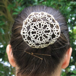 CLOVER Tatting pattern for a buncover or snood. Visual graph PDF.