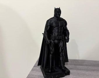 Statue de Batman, figurine de chevalier noir, sculpture de super-héros imprimée en 3D, accessoire de bureau de jeu, cadeau pour fan de bandes dessinées, décoration héros noir mat,