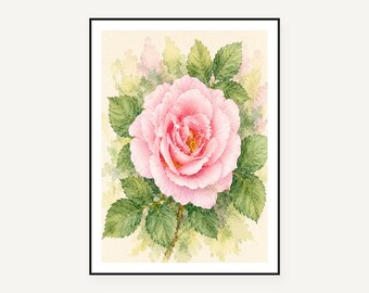 Watercolor Flower Prints Set | Soft Botanical Wall Art (Digital Download)