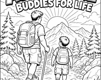 Father's Day Coloring Pages, 38-Page Mega Bundle, Complete Funny Dad Activity Set, Instant Download
