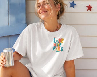 Love Never Fails T-Shirt | Typography Faith Graphic Tee