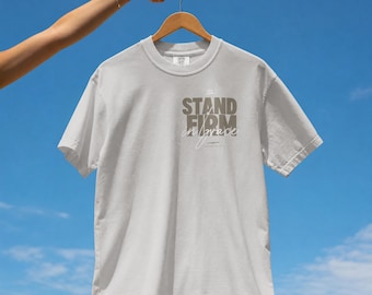 Stand Firm in Grace T-Shirt | Inspirational Christian Typography Tee